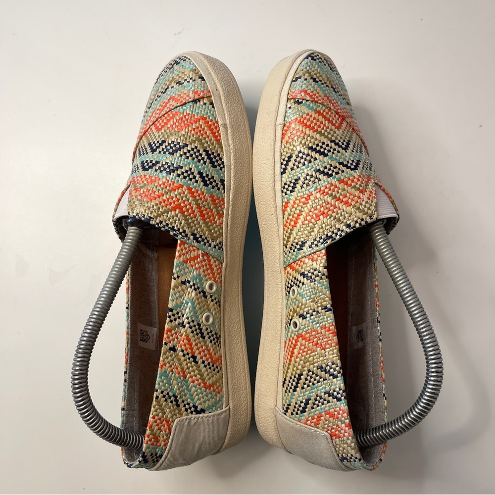 TOMS Multi Colored Woven Fabric - Aztec Print - Flats Slip On Shoes - Women’s 9